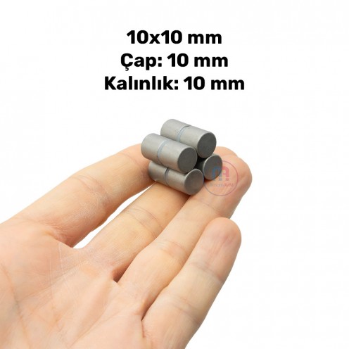 Ø10x10 mm Samaryum Kobalt Mıknatıs (Çap 10 mm)