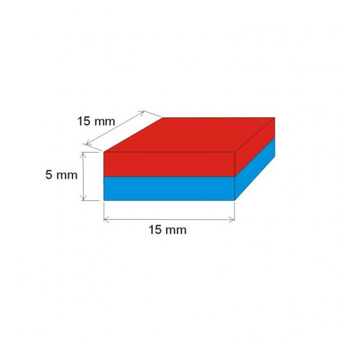 15x15x5 mm N45 Neodyum Mıknatıs