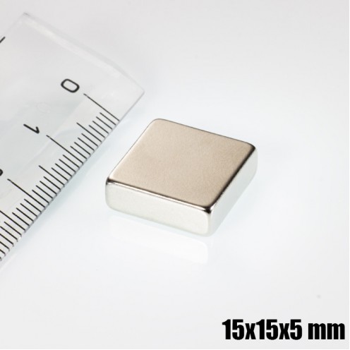 15x15x5 mm N45 Neodyum Mıknatıs