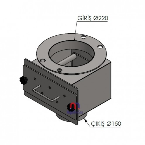 Ø220 mm Inlet, Ø150 mm Outlet Staggered Sequence Magnetic Grid in Housing