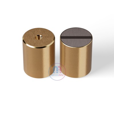 Ø25x25 mm M6x8 Slatted Brass Pot Magnet 