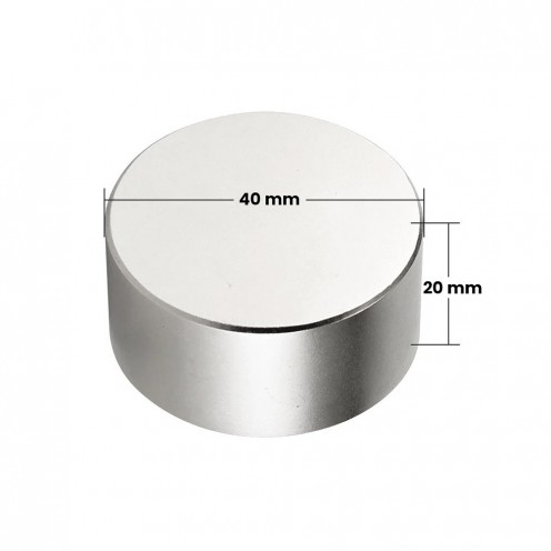 Ø40x20 mm Neodyum Mıknatıs