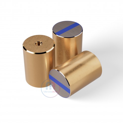 40x60 mm M8x8 Brass Pot Magnet