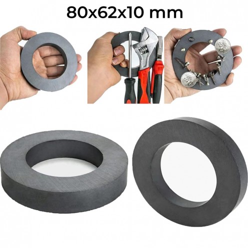 Ø80x62x10 mm Ferrite Magnet (Dia: 80 mm)