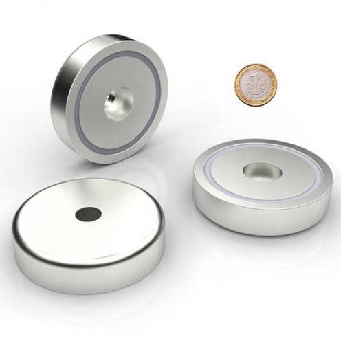 Ø50 mm Neodymium Countersunk Pot Magnet - 40 kg Attractive Force